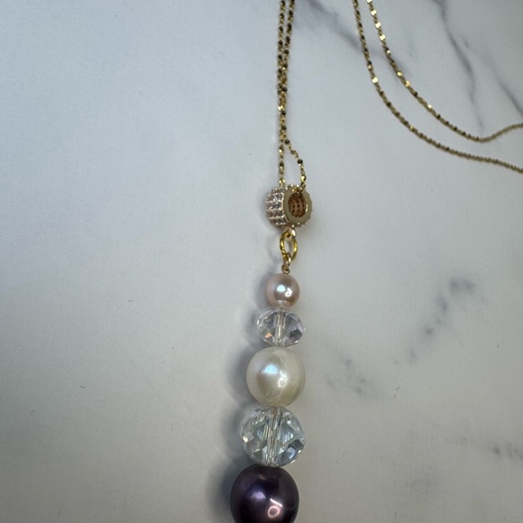 Freshwater Pearl & Crystal Necklace - Picture 3 of 5